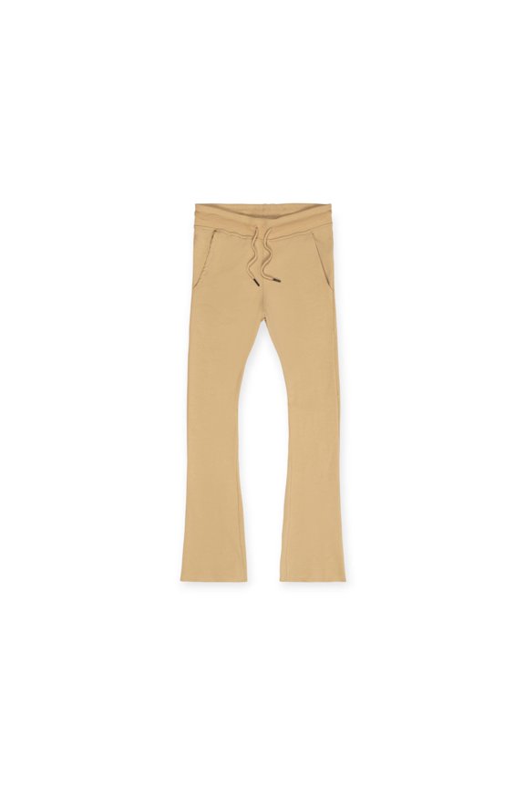 Boys Basic Stacked Pants (Natural Sand)