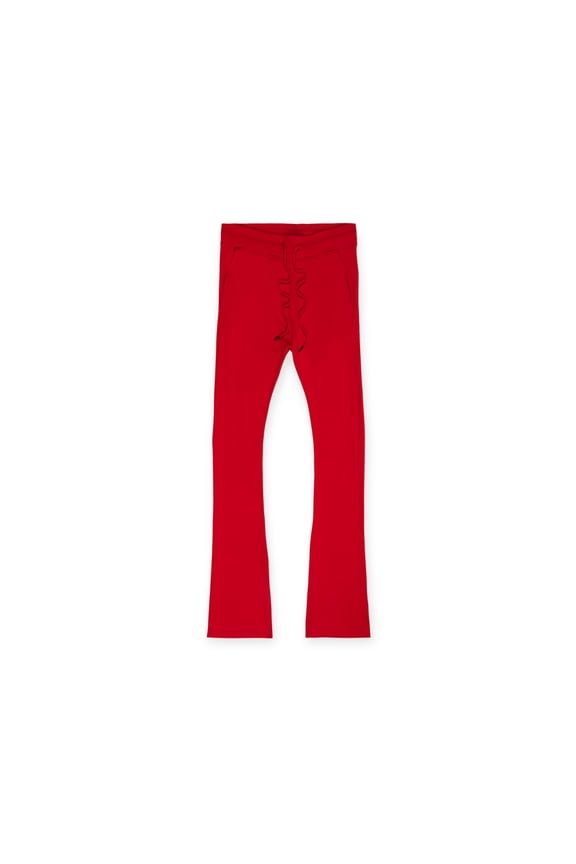 Men Basic Stacked Pants (Red)