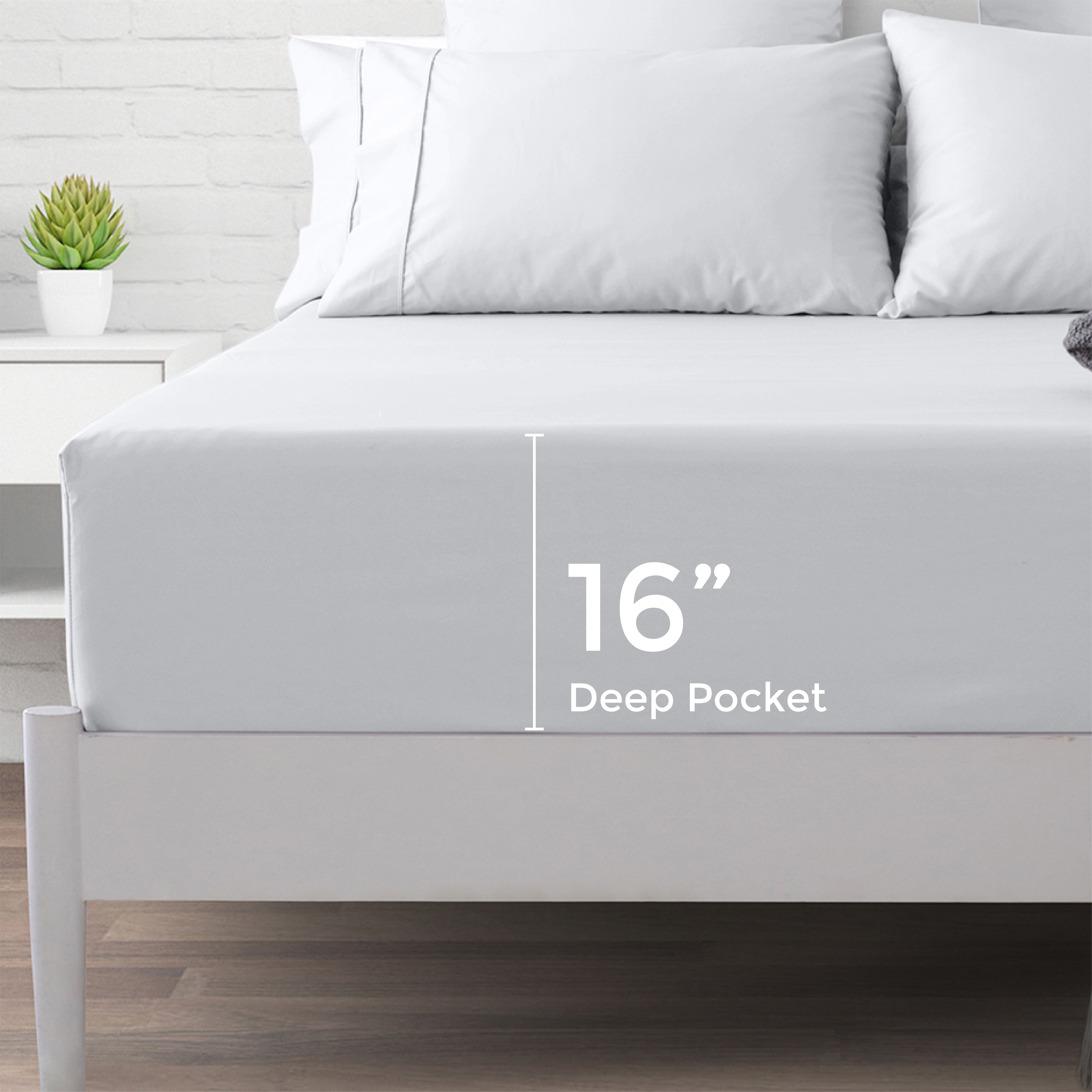 Gray 1200-Thread Count Deep Pocket Solid Cotton Twin XL Sheet Set  1200-SOLID-TwinXL-Gray - The Home Depot