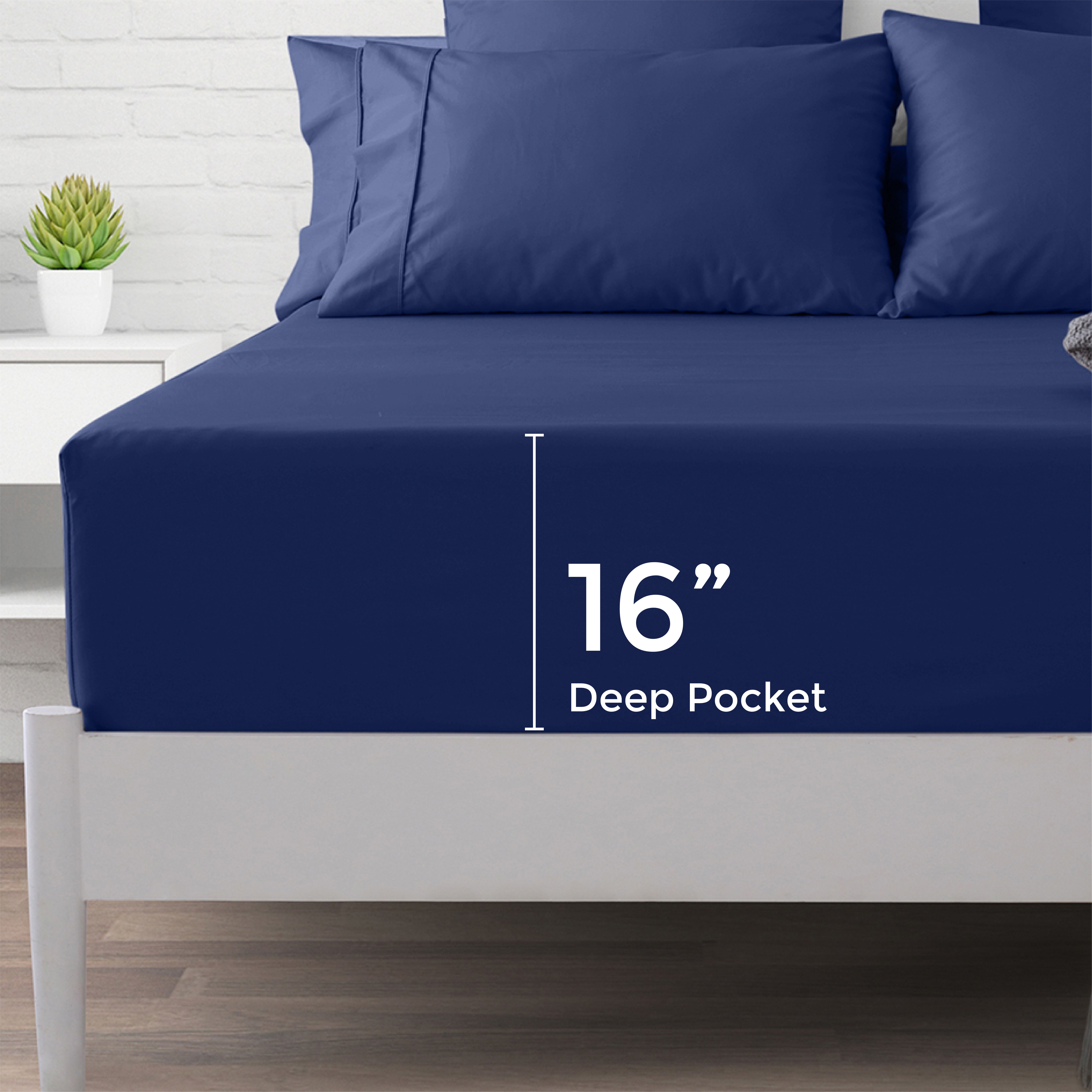 THREAD SPREAD 100 Cotton Deep Pocket Full Fitted Sheet Sold Separately