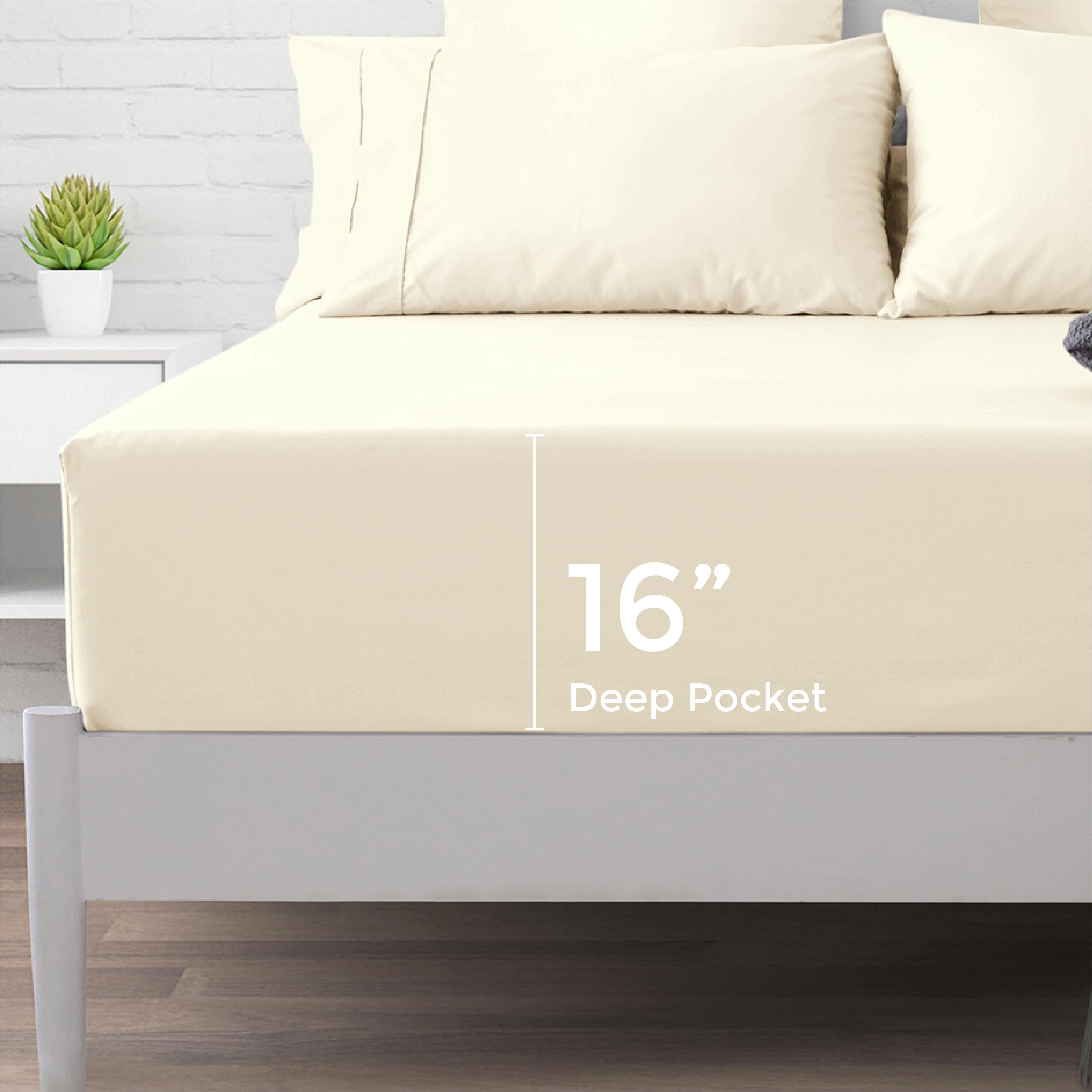 Twin Fitted Sheet, 1800 Thread Count, Ultra Comfort, Deep Pocket –  Overstock Sheets