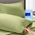 thumbnail image 1 of THREAD SPREAD 100% Cotton Pillowcases Standard / Queen Size Set of 2 - 400 Thread Count Cotton Pillowcases, Ultra Soft Cool Sateen Weave Pillow Cases for Sleeping, Set of 2 Pillow Covers (Sage Green), 1 of 9