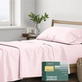 thumbnail image 1 of THREAD SPREAD 100% Organic Cotton Sheets Twin XL Size - Percale Weave Cotton Sheets Twin XL Size (3 PC, Blush), Soft Cooling Hotel Sheet Set, 1 of 7