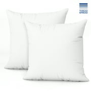 THREAD SPREAD 22x22 Pillow Insert - Pack of 2 White Decorative Pillow for Sofa Bed, Fluffy Pillow Inserts for Throw Pillow Covers, Throw Pillows for Bed, Couch 