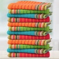 thumbnail image 1 of THREAD SPREAD Kitchen Dish Towels, 100% Cotton Salsa Towels, Set of 12 (16x28 Inches), Multi Purpose Cooking Drying Restaurant Bar Cleaning Cloth Napkin, Highly Absorbent, Lint Free (Red & Orange), 1 of 8