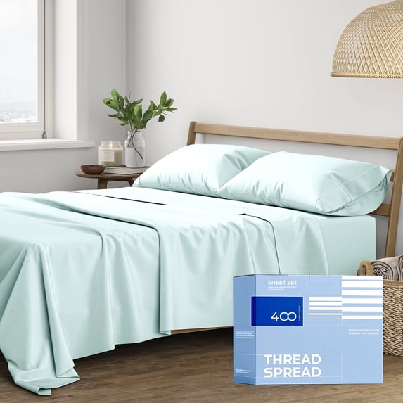 Thbread THREAD SPREAD Twin XL Sheets - 400 Thread Count, 100% Cotton, Luxury ...