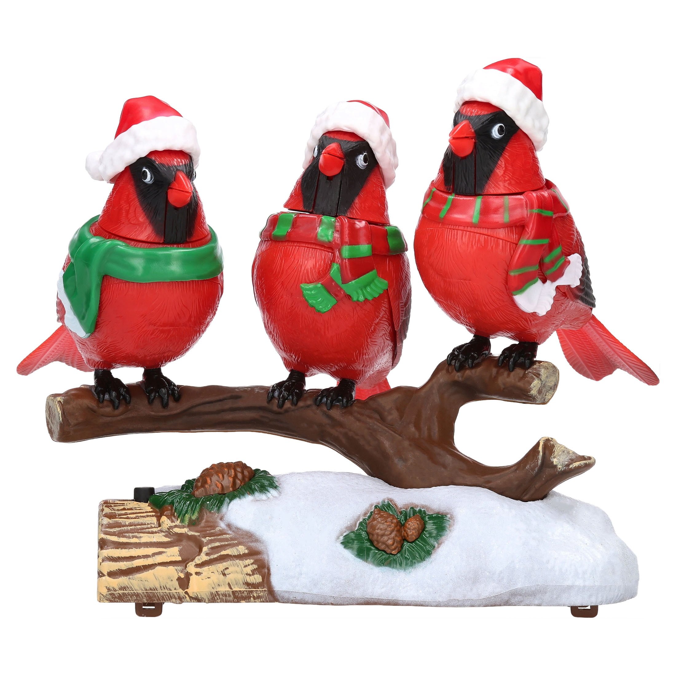Animated Cardinals Christmas Decoration, Multicolor, 6.5", by Holiday Time