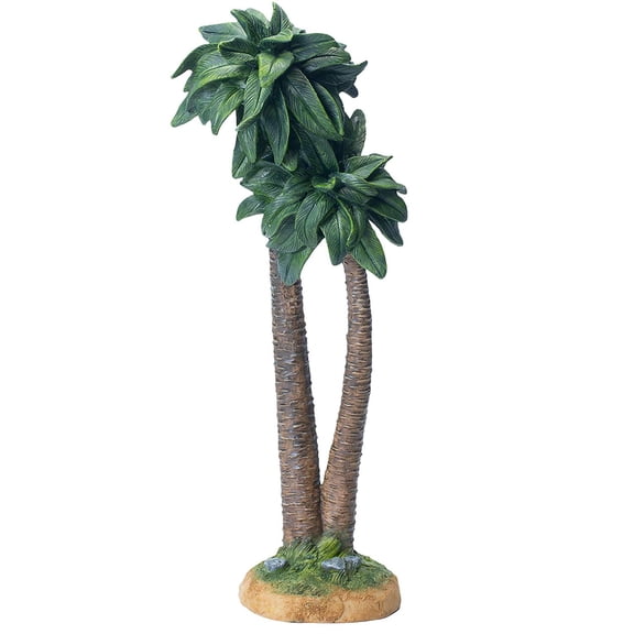 THREE KINGS GIFTS Mini Palm Tree Nativity Accessory Hand Painted Christmas Palm Trees for Nativity Scenes Religious Bethlehem Village Dcor Indoor Holiday Display Accent 8.25 Inch