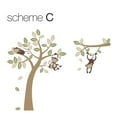 thumbnail image 1 of THREE MONKEY TREE DECAL WITH BRANCH VINE, 1 of 1