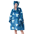 thumbnail image 1 of THREE POODLE Elephant Oversized Sherpa Wearable Blanket Hoodie Sweatshirt for Adults Women Men, 1 of 10