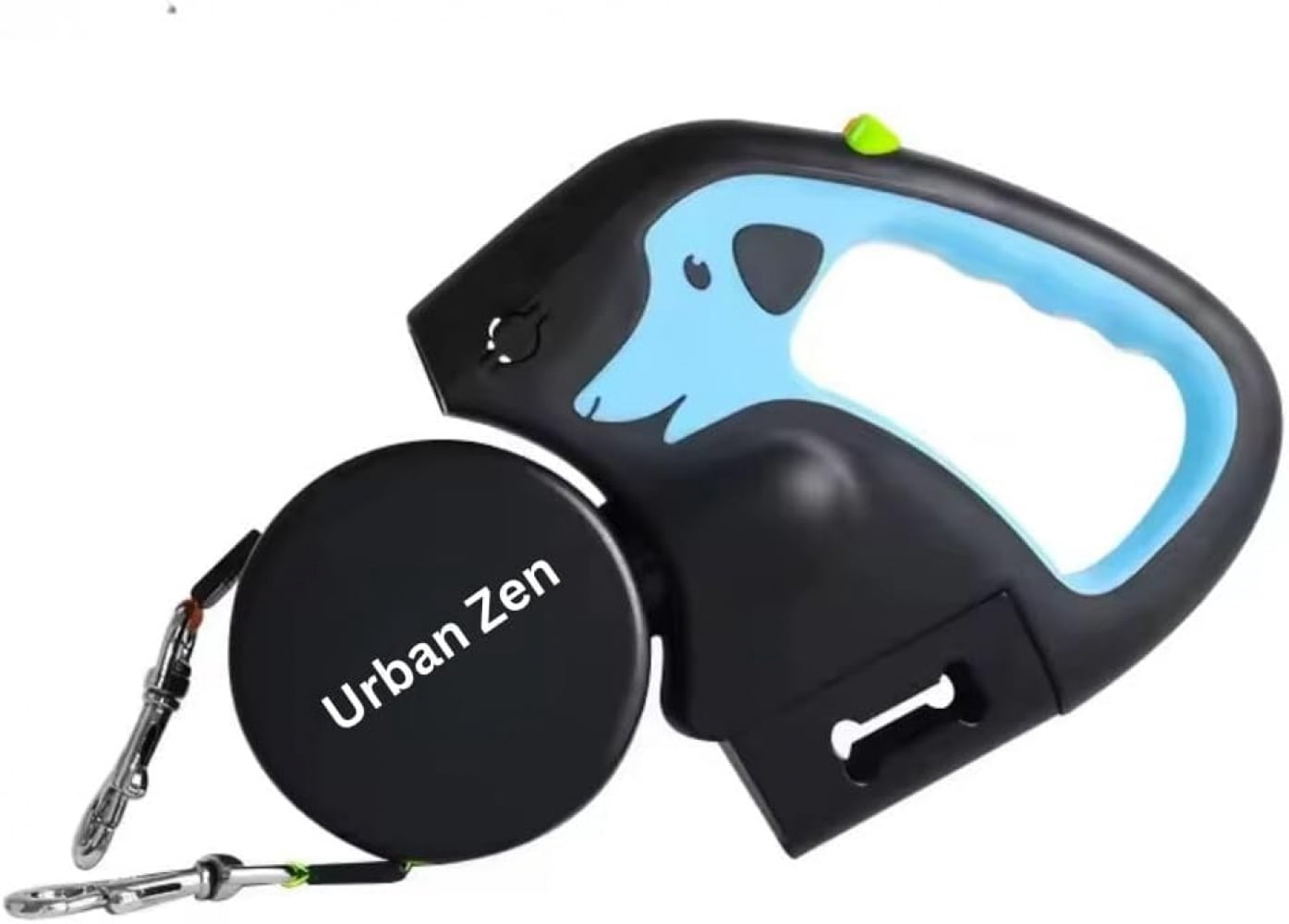 THREE TREE Retractable Dog Leash, 3m, Black Nylon, Standard Size, All Breeds