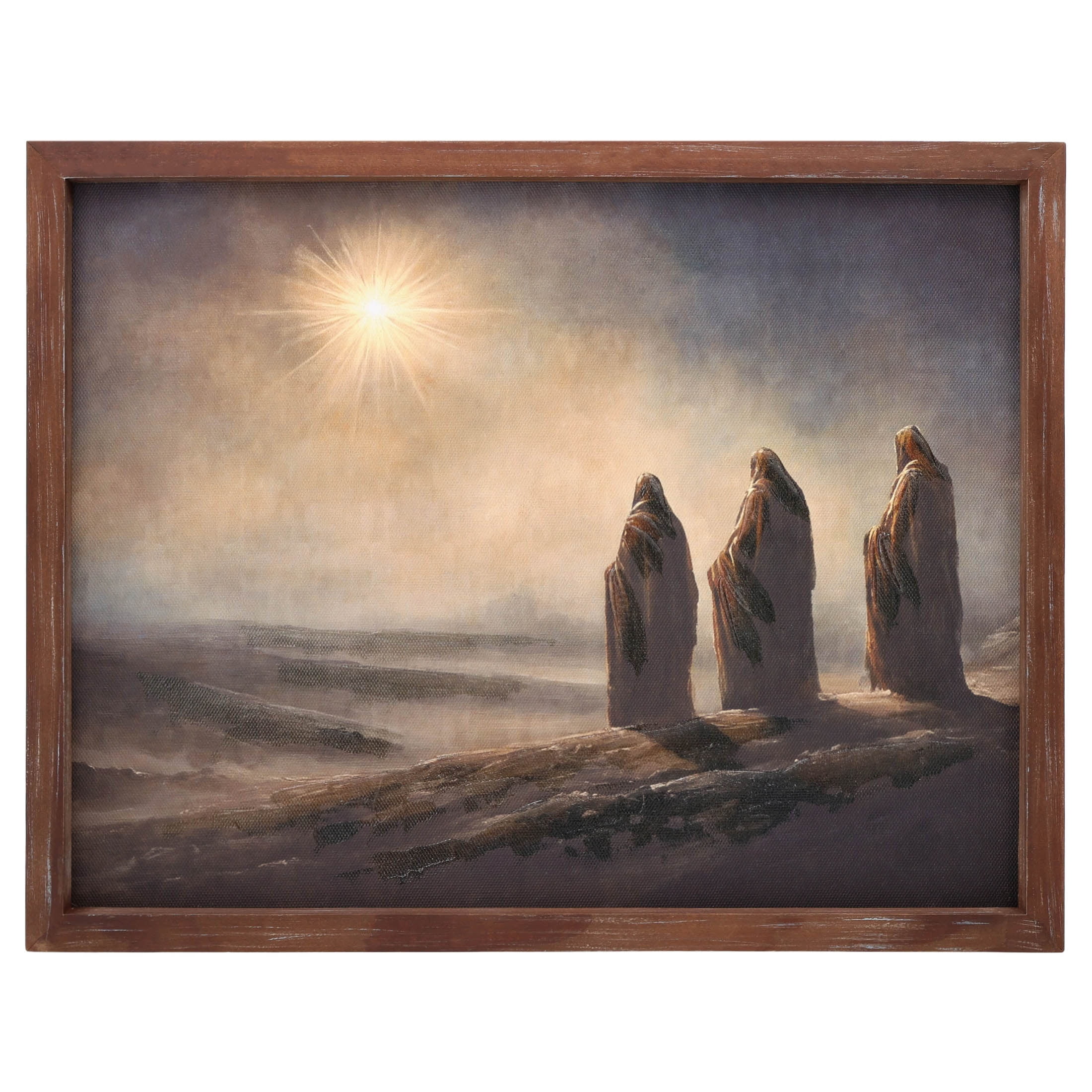 Three Wise Men Framed Christmas Wall Art, Multicolor, 14" x 11", by Holiday Time
