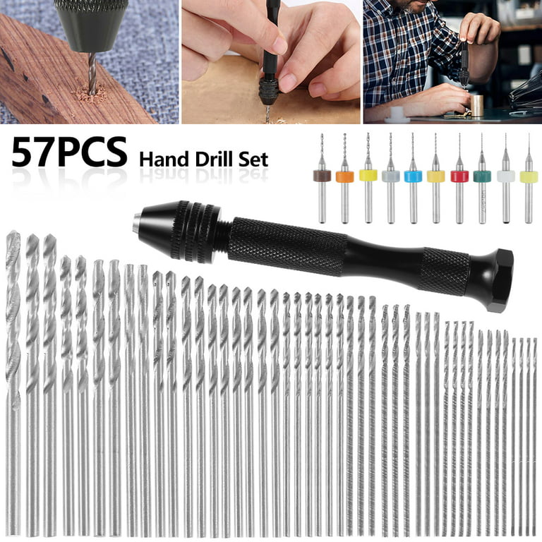 Hand Drill Bits Set 31Pcs Hand Drill Set Precision Pin Vise Micro