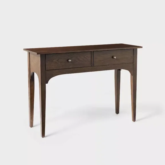 THRESHOLD DESIGNED WITH STUDIO MCGEE PALMA 46" ARCHED CONSOLE TABLE - DARK BROWN