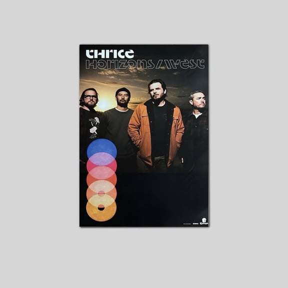 THRICE "HORIZONS WEST" U.S. PROMO POSTER - Hardcore / Alternative Rock Music Poster Size 24''x36'' The Golden Shop