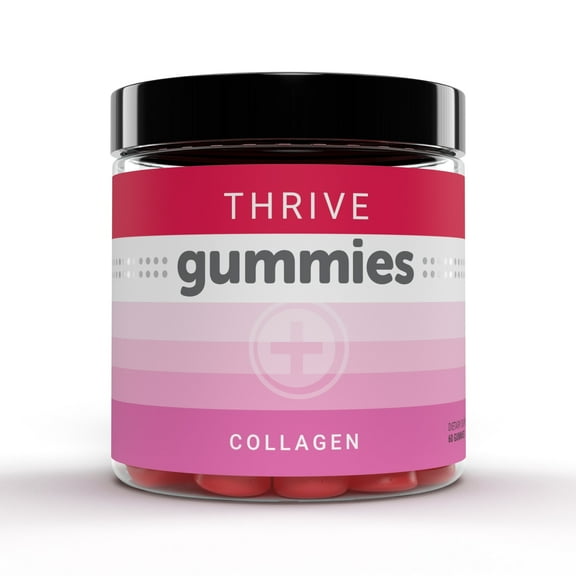 THRIVE Collagen Gummies - 30 Servings (60 Pieces) - Biotin & Collagen for Hair, Skin & Nails Support