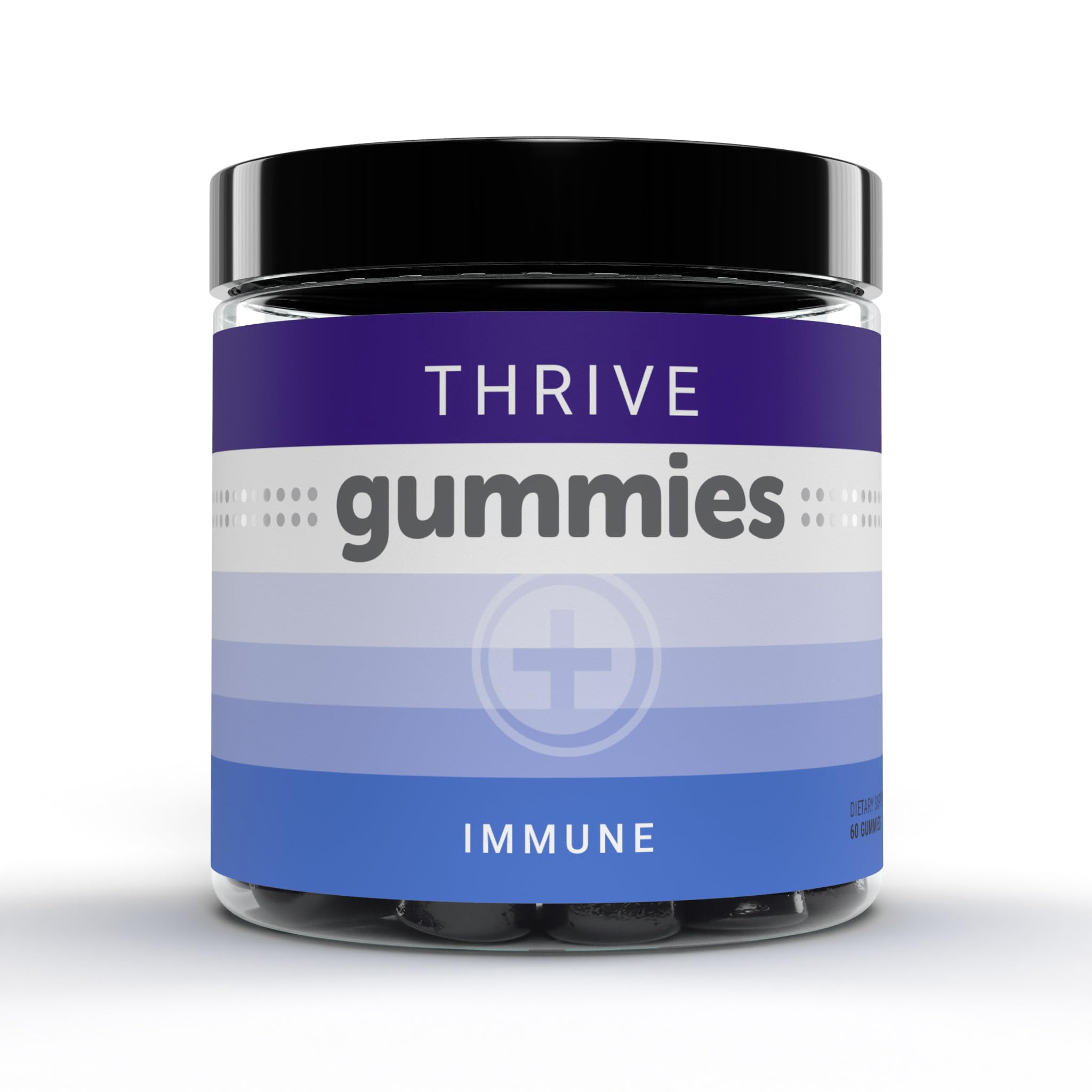 Le-Vel Thrive Immune Gummies (60 Count) - 30 Servings, Elderberry, Zinc, Vitamin A - Nutritional Supplement, Gummies - All Ages, Immune Support, Soft Texture, Easy to Chew