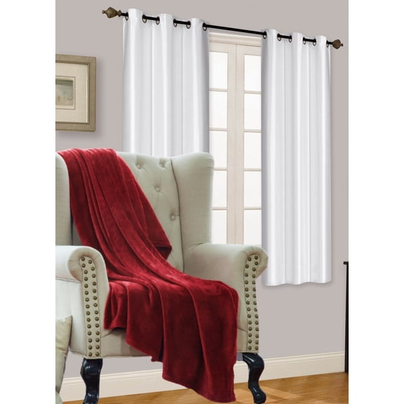 Gorgeous Home Linen Napping Lightweight Throw Blanket for Couch, Sofa and Bed Decor 50" X60" Soft Microfiber Burgundy