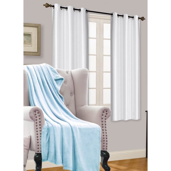 Gorgeous Home Linen Napping Lightweight Throw Blanket for Couch, Sofa and Bed Decor 50" X60" Soft Microfiber Light Blue