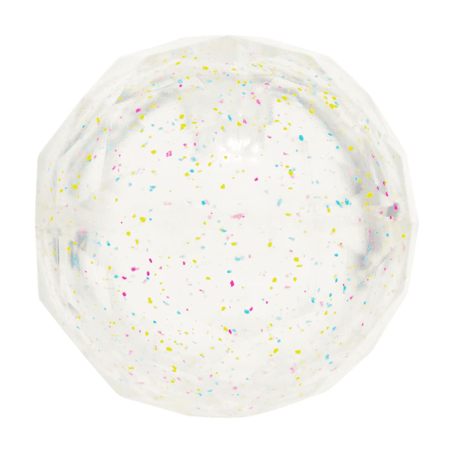 BARK Super Chewer Throw Some Glitter Ball Birthday Party Ball Multicolor Rubber Dog Toy, for Small to Medium Dogs
