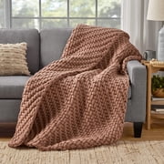 Allswell Weighted Knit Throw, Savanna Taupe, 15 lbs