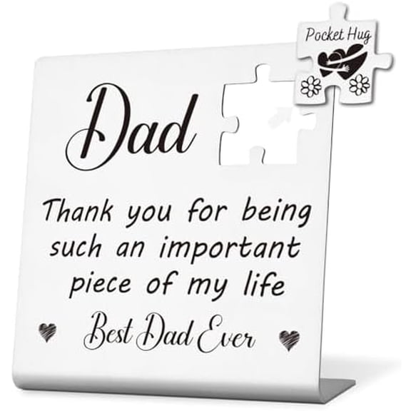 THRXOBN Thank You Gift for Dad, Father, Cute Desk Decor Gift for Dad, Office Gift for Dad, Funny Desk Decor Gifts for Dad from Daughter, Dad Birthday Gifts From Daughter,WLK28