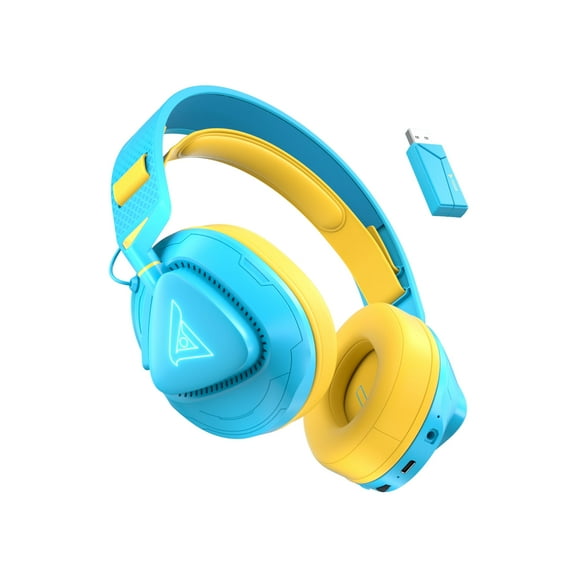 THS318  Wireless Gaming Headset 7.1 Surround Sound for PS5 PS4 PC SWITCH TOPSPEED Gaming Headphones with Noise Canceling Mic, 250Hr Battery, Low 15ms Latency, Lightweight, BT 5.3 FPS Games