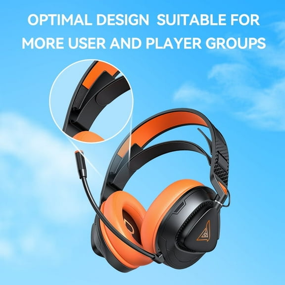THS318  Wireless Gaming Headset 7.1 Surround Sound for PS5 PS4 PC SWITCH TOPSPEED Gaming Headphones with Noise Canceling Mic, 250Hr Battery, Low 15ms Latency, Lightweight, BT 5.3 FPS Games