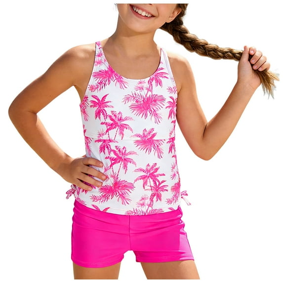 THSXS Cute Swimsuits For Teen Girls Swimming Suit For Girls Girls Tankini Swimsuit 2 Piece Bathing Suits For Girls Swim Tank Top And Bottoms