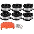 thumbnail image 1 of THTEN AF-100 String Trimmer Spool Compatible with Black and Decker GH600 GH900 LST201 LSTE525 BESTA510 30ft 0.065" Refills Line AFS Weed Eater Edger with RC-100-P Spool Cap Covers 6+2, 1 of 1