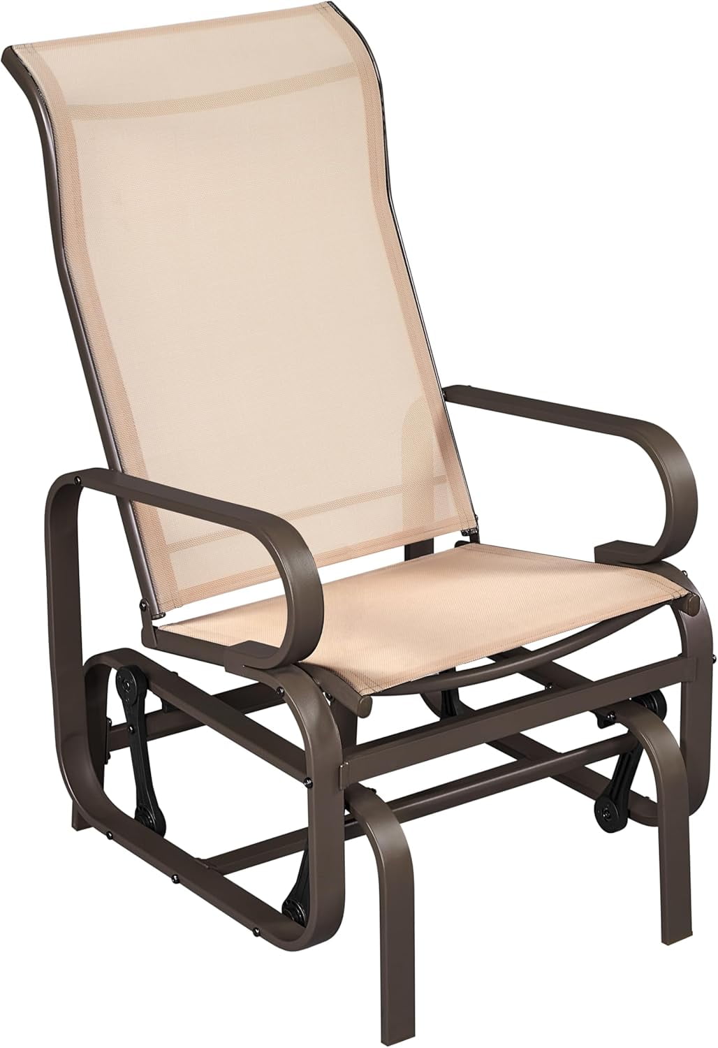 THTGCD Outdoor Glider Chair, Lounge Rocking Chair with Sling Fabric and ...