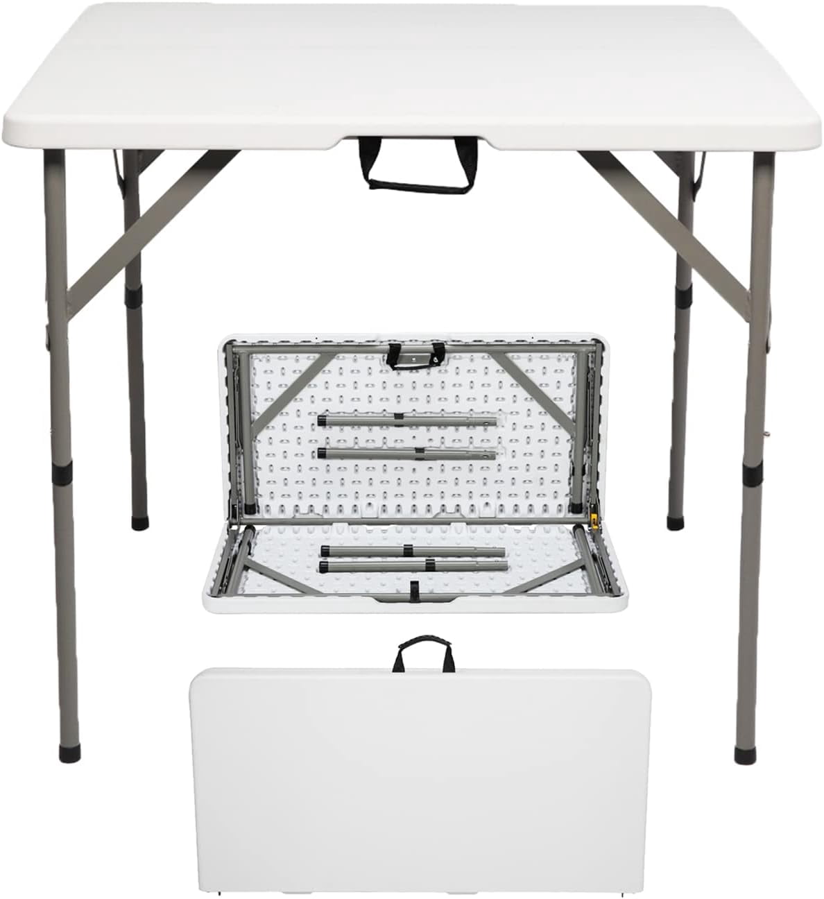 Comping Table Lock THTGCD Plastics Folding Table Height Adjustable Indoor Outdoor Square ...