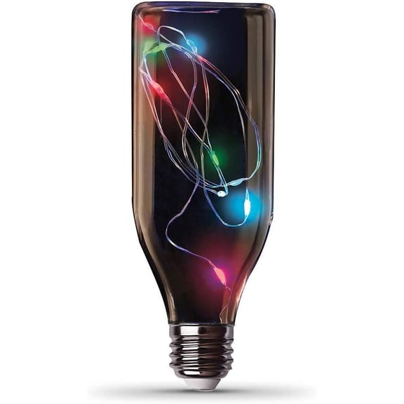 THTGDW-1.5W Decorative Magical Glow Fairy Bulb 6.07" H x 2.24" D, Multi-Color, Model:FY/BOT/RGB/LED