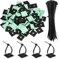 thumbnail image 1 of THTGDW-100 Pack Adhesive Clips for Wire Zip Tie Holder Mounts Self Adhesive Cable Base Holders Black Multi Purpose Cords Cable Tie Sticky Desk Wall Organizer, 1 of 4