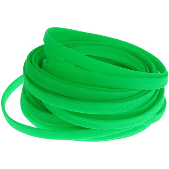 THTGDW-10m/32.8ft PET Expandable Braid Cable Sleeving Flexible Wire Mesh Sleeve Fluorescent Green 8mm
