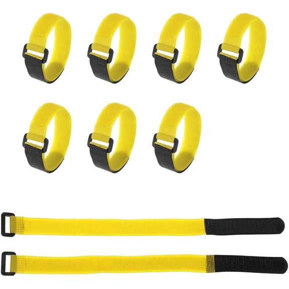 THTGDW-30Pcs Reusable Self-Gripping Cable Ties, 12.2" x 0.8" Hook and Loop Wire Organizers for Power Cords, Data Cables, TV/PC Wires - Adjustable & Durable Fabric Straps(Yellow)