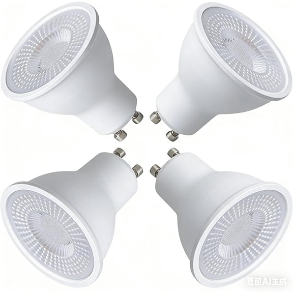 THTGDW-4 Pack Dimmable GU10 LED Bulbs, 5.5W=50W, 38 Beam Angle, 500lm, 2700K LED Reflector Floodlight Bulb, LED Spotlight for Track Lighting, Kitchen, Range Hood, Living Room, Bedroom (Warm White)