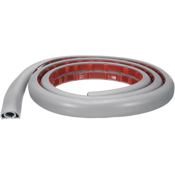 THTGDW-4ft Cord Cover Floor W0.3 x H0.3 Inner Channel PVC Hide Extension Cable Floor Wire Hider Wire Covers Protector for Prevent Cable Trips Cables Management, Grey