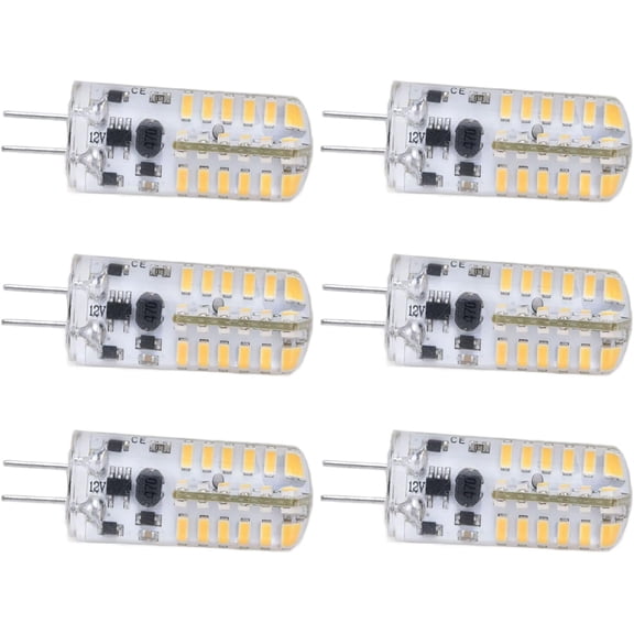 THTGDW-6Pcs LED Bulb Easy Install Light Uniform Light Output Color Bulb for Party Home 12V (Warm White 3000k?4500k)