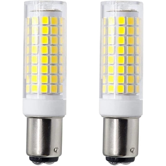 THTGDW-Ba15d LED Light Bulbs Dimmable Double Contact Bayonet Base, AC120V 7W Ba15d LED Bulb 75W JD Type T3/T4 Halogen Bulbs Equivalent Daylight White 6000K, Dimmable Sewing Machine Lamp