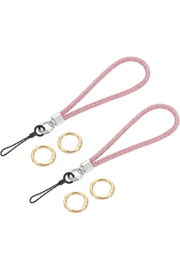 -Bling Wristlet Lanyards, Rhinestone Keychain Strap for Cellphone Keychain Wallet Purse Accessories