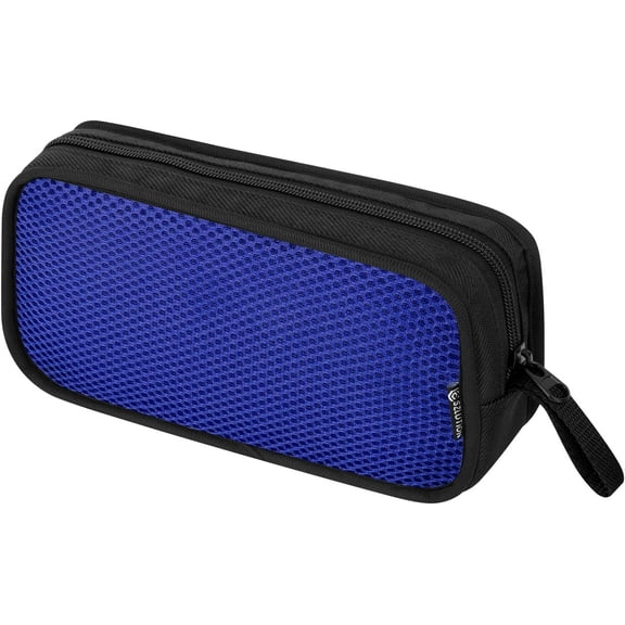 THTGDW-Cable Organizer Case Bag Portable Travel Computer Accessories Organizer Zipper Mesh Pouch for Laptop Mouse, Power Bank, USB, Adapter, Charger (Blue)