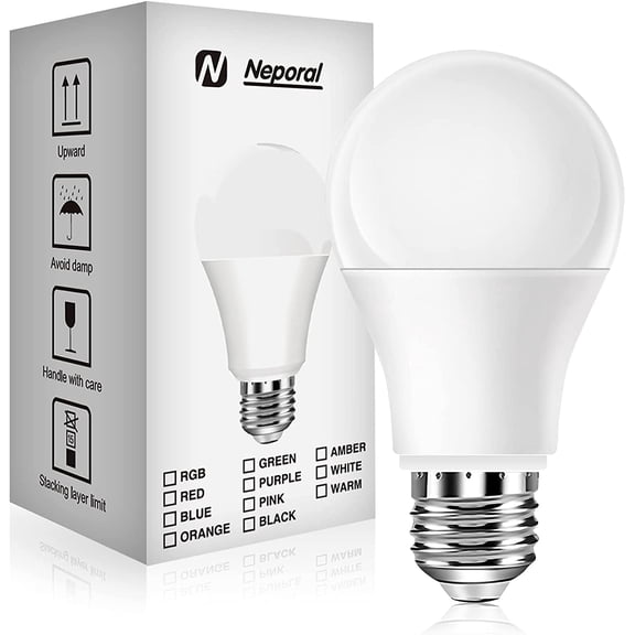 THTGDW-Full Spectrum Light Bulb, 6000K Natural Light Bulb, LED Light Bulb 9W 60W Equivalent, Sun Light Bulbs A19, E26/E27, 1 Pack