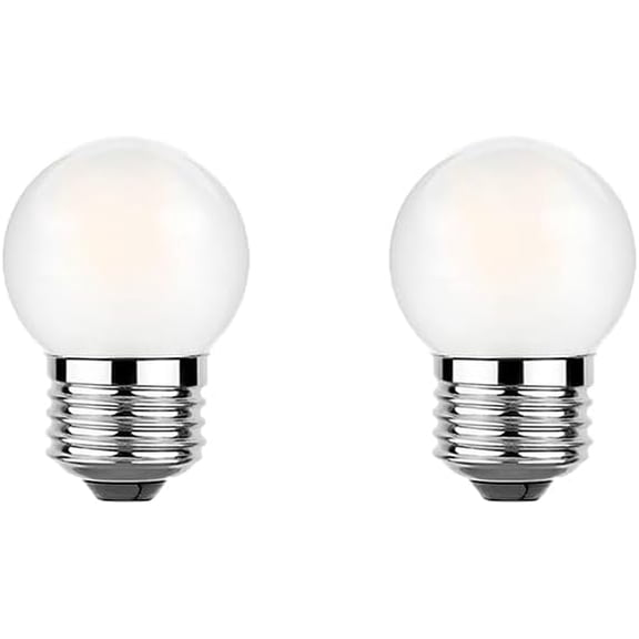 THTGDW-G40 1.5W LED Bulb 150Lumens - Equivalent to 15W, E26 Base, Warm White 2700K, Frosted, CRI 90+, Low Wattage Small Bulb, Pack of 2
