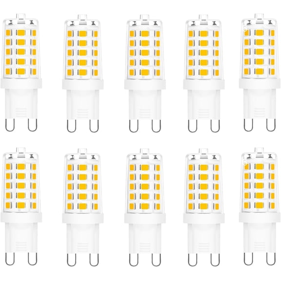 THTGDW-G9 LED Light Bulbs, Warm White 3000K, 3W Equivalent to 35W G9 Halogen Bulb, Energy Saving Bulbs for Living Room Dining Room Ceiling Light Lamp Home Lighting, 10Pcs, 120V