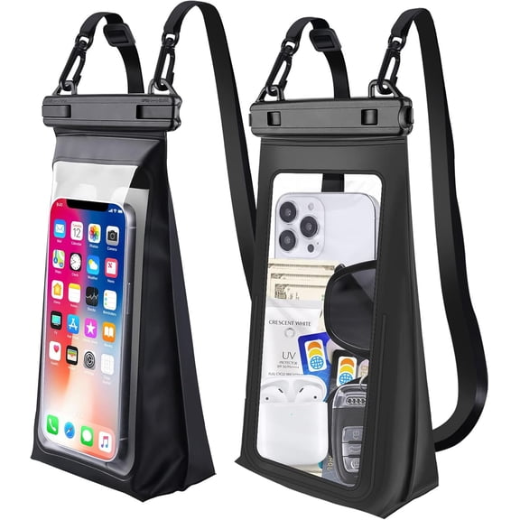 THTGDW-Large Capacity Waterproof Phone Pouch Floating, Waterproof Bag Case for iPhone 15 14 Pro Max 13 12 11 X XR 8 Plus Samsung Up to 6.9'', IPX8 Water Proof Phone Dry Bag for Swimming Kayaking, 1Pa