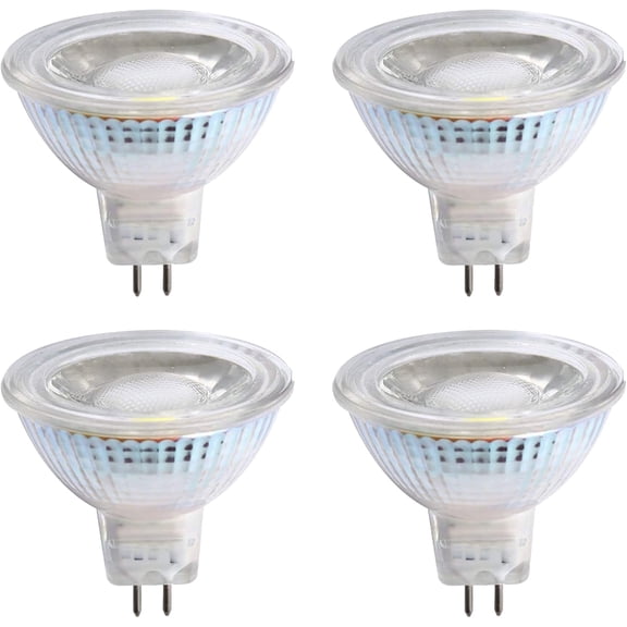 THTGDW-MR16 5W AC/DC 12V COB LED Bulbs(4 Pack) Bi Pin Base, G5.3 50W Halogen Light EquivalentDimmable,3000K Warm White Ultra Bright LED Spot Light 12V Recessed Lighting
