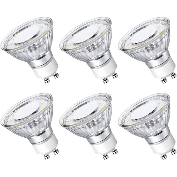 THTGDW-Non-Dimmable GU10 LED Light Bulbs, 2700K Soft Warm Light GU10 Bulb Replacement for Recessed Track Lights, 4W LED Bulbs with 100Flood Beam for Kitchen, Range Hood, Living Room, Bedroom, 6 Pack