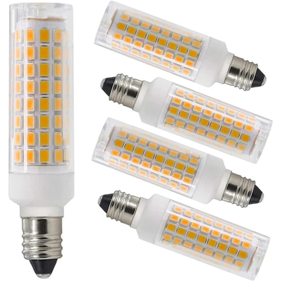 THTGDW-Pack of 5 - E12 LED Light Bulbs Dimmable 7W 75W Halogen Equivalent, E12 Candelabra Base LED Corn Bulb Indoor Lighting 750LM 120V Halogen Replacement Bulbs