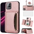 thumbnail image 1 of THTGDW-Phone Case for T-Mobile Revvl 6 Pro/6X Pro 5G Wallet Cover with Screen Protector and Card Holder Pu Leather Slot Cell Accessories Tmobile Revel X Tmo Revell T Mobile Rebel TCL Women Rose Gold, 1 of 3